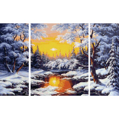 Ein Wintertraum - Schipper Malen nach Zahlen Triptychon...