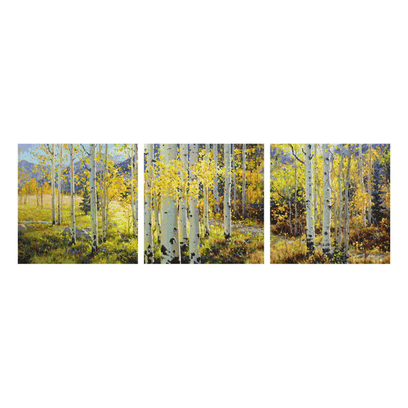 Goldener Oktober - Schipper Malen nach Zahlen Triptychon 120 x 40 cm, 54,99  €