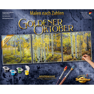 Goldener Oktober - Schipper Malen nach Zahlen Triptychon 120 x 40 cm, 54,99  €