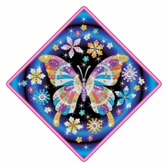 Bezauberndes Schmetterling Paillettenbild, 28x37x3,5cm...