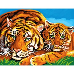Tierisches Malen nach Zahlen Senior - Tiger, 39,5x32x2cm...